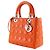 Dior Orange Medium Lambskin Cannage Lady Dior Arancione - vista 17