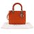 Dior Orange Medium Lambskin Cannage Lady Dior Arancione - vista 18