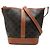 Céline Borsa a secchiello Celine Small Triomphe in tela rivestita marrone Marrone scuro