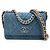 Chanel Blue Denim 19 Flap Wallet On Chain