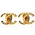 Pendientes de clip Chanel Gold CC chapados en oro texturizados Dorado