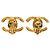 Pendientes de clip Chanel Gold CC chapados en oro texturizados Dorado - vista 2