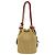 Mini borsa secchiello Prada in crochet effetto rafia beige - vista 2