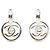 Orecchini a clip Chanel Silver CC Brass Turn Lock Argento