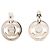 Orecchini a clip Chanel Silver CC Brass Turn Lock Argento - vista 3