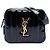Borsa cintura Saint Laurent Vicky in vernice matelassé nera con monogramma Nero