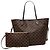 Louis Vuitton Brown Damier Ebene Neverfull MM Marrone - vista 7