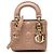 Dior Mini Lady Dior in pelle di agnello Cannage marrone Carne