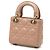 Dior Mini Lady Dior in pelle di agnello Cannage marrone Carne - vista 2