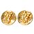 Pendientes de clip redondos Chanel Gold CC chapados en oro y resina Dorado - vista 2