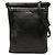 Saint Laurent Sid Flat Crossbody in pelle di agnello nera invecchiata Nero