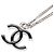 Collana Chanel Logo CC in smalto e ottone argentato - vista 4