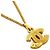 Collana Chanel placcata oro con strass D'oro