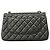 Borsa a tracolla Chanel in pelle d'agnello nera Nero - vista 14