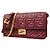 Borsa a tracolla Fendi in pelle Bordeaux Bordò