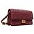 Borsa a tracolla Fendi in pelle Bordeaux Bordò - vista 2