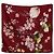 Foulard in seta Chopard con stampa floreale Rosa Bianco Rosso Giallo