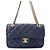 Borsa a tracolla con catena Chanel Matelassé Blu navy