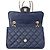 Borsa a tracolla con catena Chanel Matelassé Blu navy - vista 7