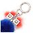 Charm per borsa Fendi Witches Fur Rosso Blu - vista 4