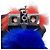 Charm per borsa Fendi Witches Fur Rosso Blu - vista 9