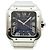Orologio da uomo Cartier Santos de LM WSSA0030 Quadrante Blu