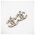 Chanel Coco Mark Strass-Stecker-Ohrringe Silber - Ansicht 2