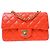 Chanel Classic Single Flap Quilted Lambskin Mini Arancione