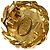Chanel Vintage CC Round Clip-On Metal with Crystals D'oro - vista 3