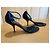 Décolleté con cinturino Dior Black Satin D-Charm Nero - vista 8
