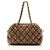 Gabrielle Sac Satchel Chanel en agneau matelassé bubble Marron - vue 3