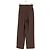 Autre Marque Pantalones anchos marrones Castaño - vista 4