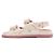 Chanel Sandali da donna in pelle CC Velcro White Pink Camellia Bianco - vista 4