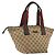 GUCCI GG Canvas Web Sherry Line Hand Bag Beige Silver 131228