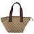 GUCCI GG Canvas Web Sherry Line Hand Bag Beige Silver 131228 - vista 3
