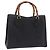 GUCCI Bolsa de Mão Bamboo Couro Preto Tom Dourado