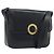 Céline CELINE Circle Shoulder Bag Leather Black Gold