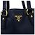 Prada Borsa a tracolla Navy Vitello Daino con cerniera laterale Blu - vista 10