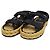 Chanel Sandali in mesh e rafia con Velcro Nero