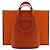 Hermès Borsa Tote Tangerine Taurillon Indorouge Season Marrone