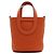 Hermès Borsa Tote Tangerine Taurillon Indorouge Season Marrone - vista 2