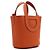 Hermès Borsa Tote Tangerine Taurillon Indorouge Season Marrone - vista 4