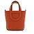 Hermès Borsa Tote Tangerine Taurillon Indorouge Season Marrone - vista 5