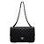 Chanel Borsa a tracolla con catena argentata Nero