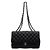 Chanel Borsa a tracolla One Flap con catena argentata Nero