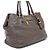 Prada Borsa Tote e a tracolla in pelle di vitello morbida grigia con logo dorato Marrone - vista 3