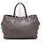 Prada Borsa Tote e a tracolla in pelle di vitello morbida grigia con logo dorato Marrone - vista 4