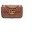 Gucci Mini Borsa a Tracolla con Catena Marmont Matelassé Marrone