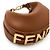Fendi Mini Leder-Hobo-Tasche Braun - Ansicht 4