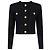 Balmain Cárdigan compacto de viscosa con cuello redondo Negro